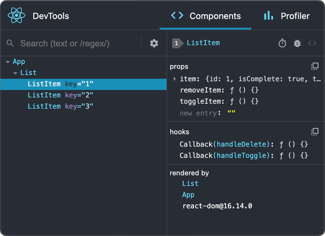 Versión autónoma de las Herramientas de Desarrollo de React